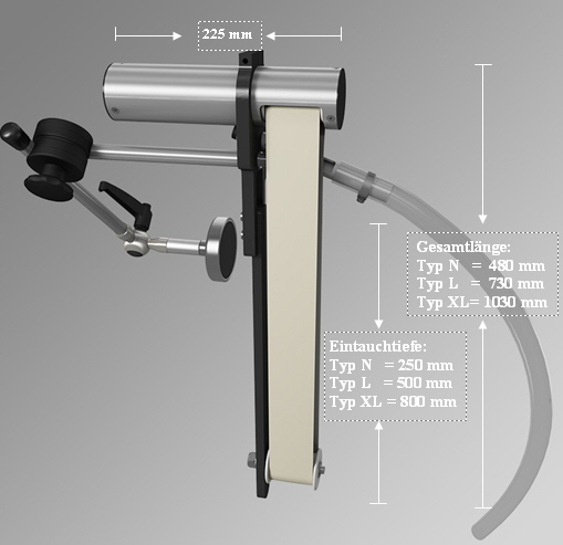 Bandskimmer Abmessungen 2
